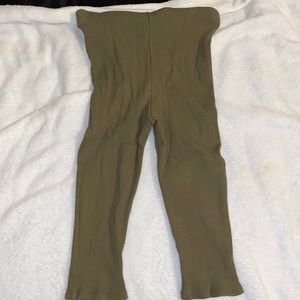 Olive Green Fashion Nova Ribbed biker shorts
